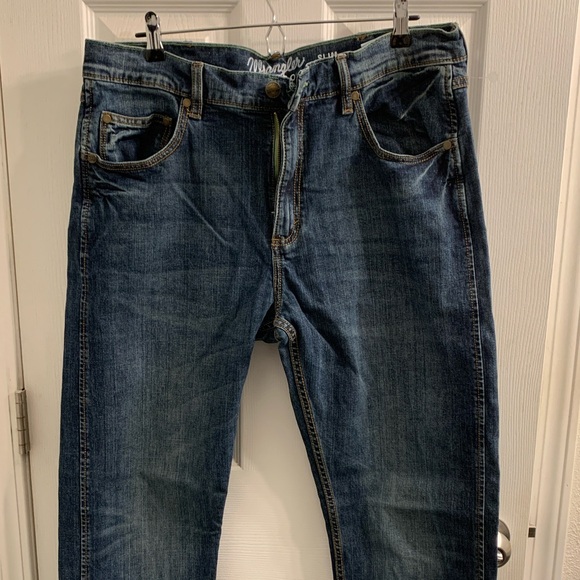 Wrangler Retro Slim Straight Blue Jeans 36x34 - Picture 2 of 15